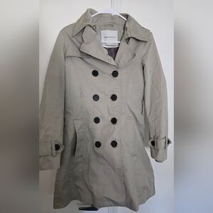 Zara Women's Tan Double-Breasted Trench Coat